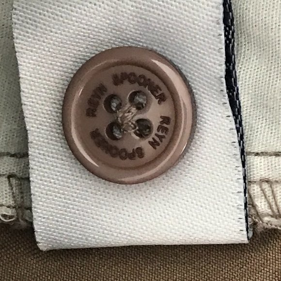 Reyn Spooner Khaki Pants Men Size Large Brown Tie Waist Mid Rise Straight Leg - Picture 16 of 16